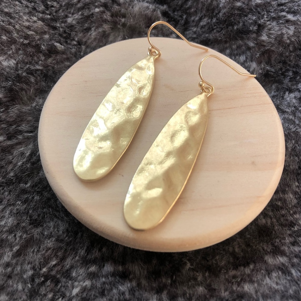 Annie Gold Hammered Drop